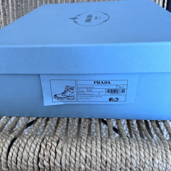 Prada monolith combat boots 36.5 NEW IN BOX - Picture 12 of 12